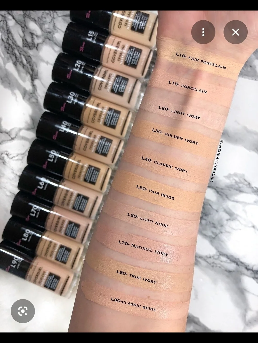 COVERGIRL TruBlend Matte Made Foundation L15 Porcelain (3 Pack) BNIB